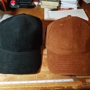 Corduroy Cap Black or Brown Adjustable NWT